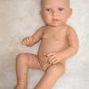 AD0b Levensechte Babypop Newborn Jongen fullbody blank 52 cm - Afbeelding 5