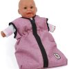 HU44a Poppenslaapzak roze jeans voor poppen 35 t/m 46 cm