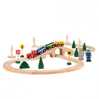 wedstrijd biografie Ouderling B01 Basis Houten Treinset 34 Delig All Aboard – Selintoys