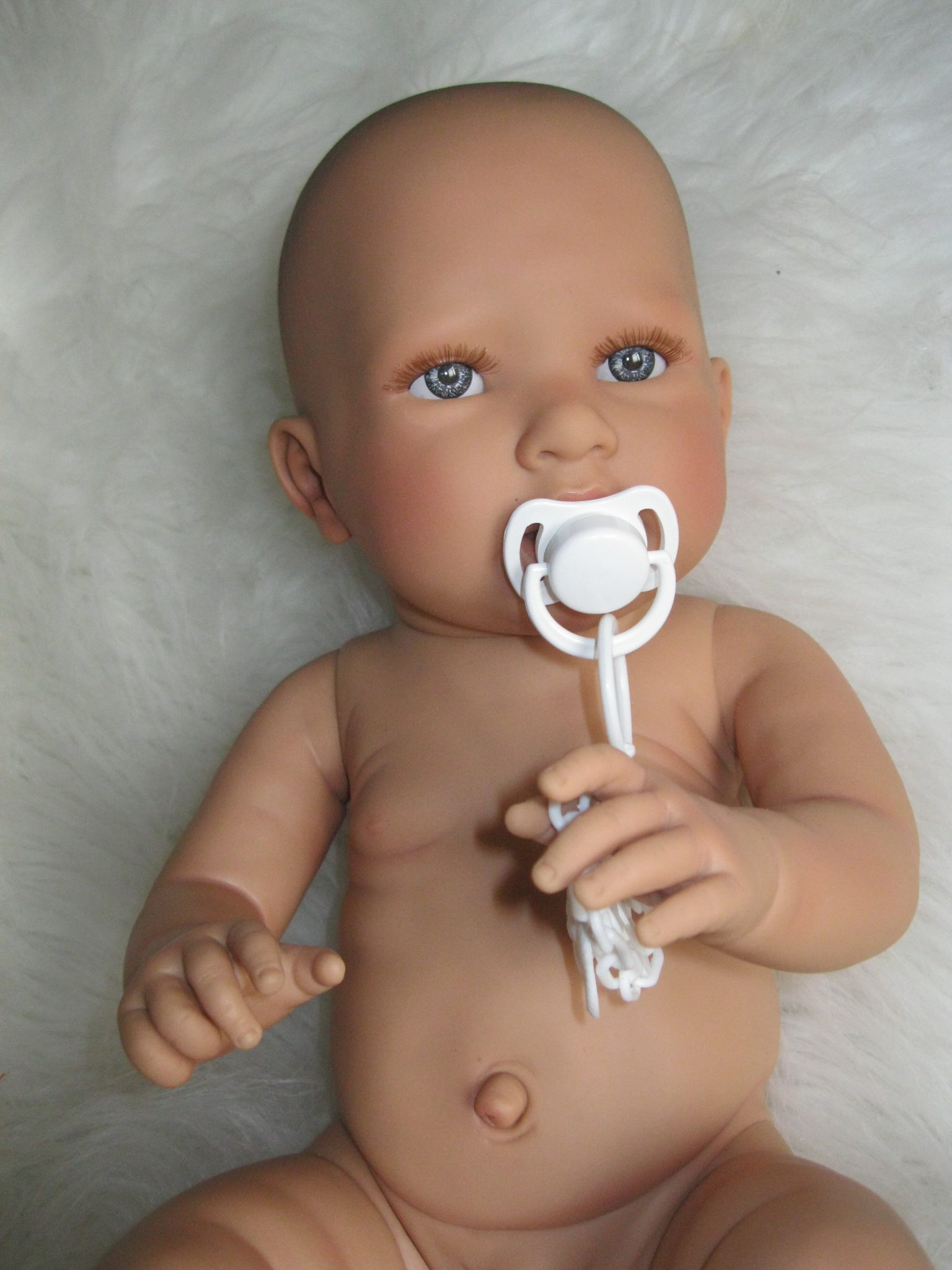 P04c Levensechte Babypop Newborn Meisje Aziatisch met haar 52 cm P04c Levensechte Babypop Newborn Meisje Aziatisch met haar 52 cm
