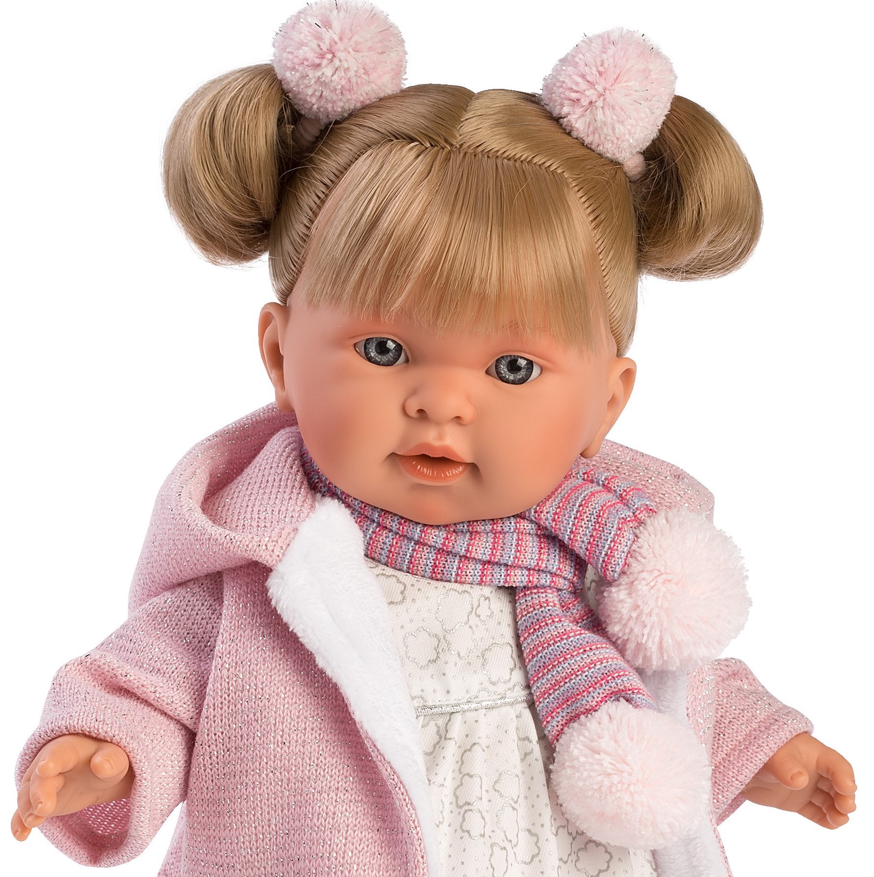 Kilometers Alfabet beton L18a Llorens babypop softbody pop blond haar met geluid kleding speen 42 cm  – Selintoys