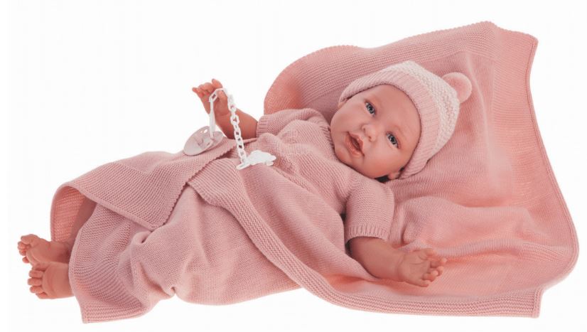 AJ10a Antonio Juan Mijn eerste reborn baby grote babypop met kleding deken en speen 52 – Selintoys