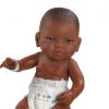 Paola Reina fullbody levensechte babypop donker jongetje 45 cm