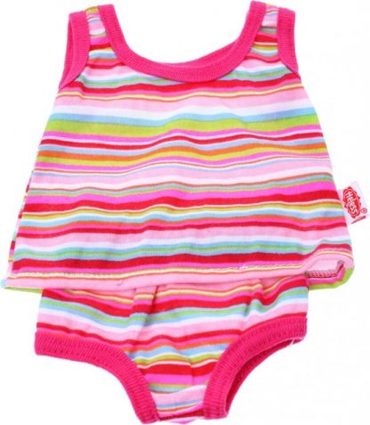 HE02b Ondergoedset 2 delig voor pop van 35 t/m 45 cm roze/streep - Afbeelding 2