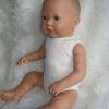 AD7 Levensechte Babypop softbody met slaapogen zonder kleding met speen 52 cm - Afbeelding 10