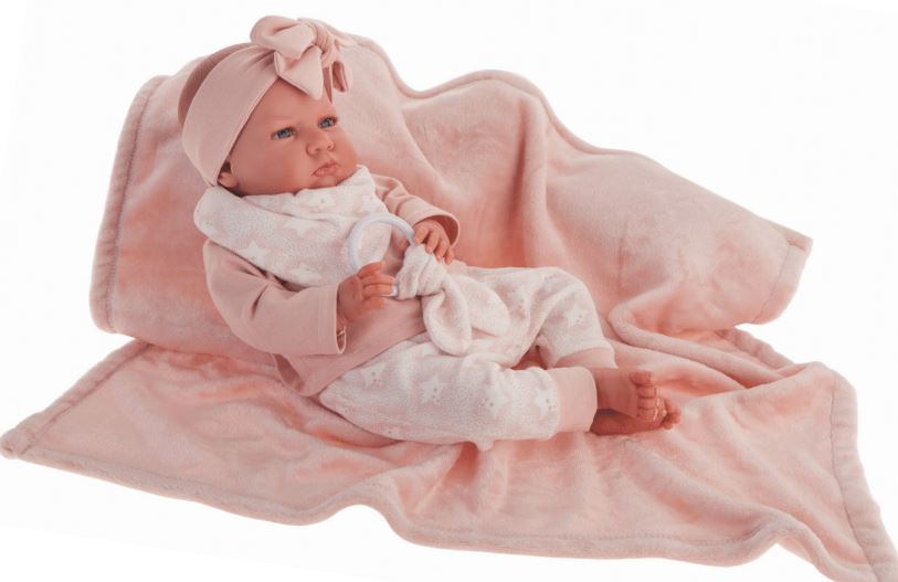 AJ11 Antonio Juan Mijn reborn baby grote babypop met kleding deken en rammelaar 52 cm – Selintoys