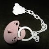 Speen roze met speenketting voor babypoppen - zie omschrijving tekst ! - Afbeelding 3