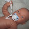 Speen blauw-wit met speenketting voor babypoppen - zie omschrijving tekst - Afbeelding 5
