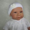 SA01a Mutsje wit met hartje passend voor alle babypoppen - Afbeelding 5