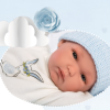 L03b Llorens levensechte babypop jongetje fullbody met kleding deken en speen 35 cm - Afbeelding 2