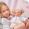 L24g Llorens babypopje soft body popje blond haar met geluid kleding speen 33 cm - Afbeelding 5