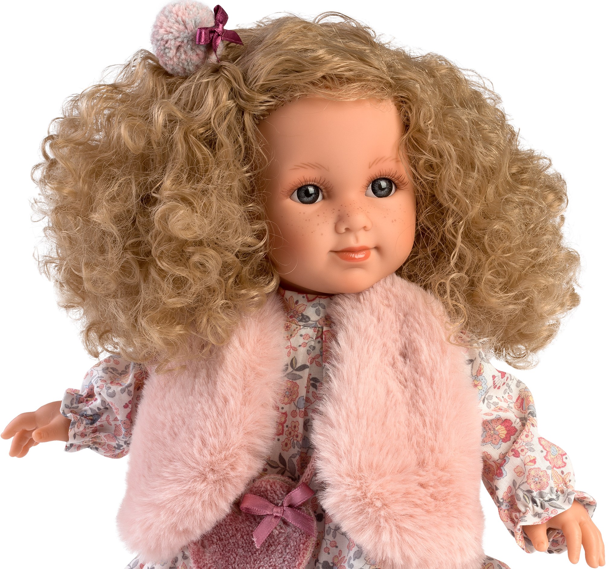 kleinhandel Entertainment beschaving L22a Llorens popje soft body pop met blond krullend haar en kleding 35 cm –  Selintoys