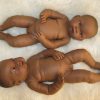 L30 Llorens levensechte babypop tweeling fullbody donker jongen en meisje inclusief speen 45 cm - Afbeelding 17