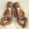 L30 Llorens levensechte babypop tweeling fullbody donker jongen en meisje inclusief speen 45 cm - Afbeelding 12