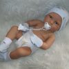 ADK0 Levensechte Babypop Newborn Jongen fullbody blank 52 cm in luier mutsje slofjes en speen
