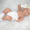 ADK1g Levensechte Babypop Newborn Jongen fullbody blank 52 cm in luier mutsje en slofjes - Afbeelding 4