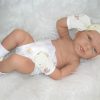 ADK1g Levensechte Babypop Newborn Jongen fullbody blank 52 cm in luier mutsje en slofjes - Afbeelding 8