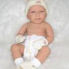 ADK1g Levensechte Babypop Newborn Jongen fullbody blank 52 cm in luier mutsje en slofjes - Afbeelding 12