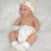 ADK1g Levensechte Babypop Newborn Jongen fullbody blank 52 cm in luier mutsje en slofjes