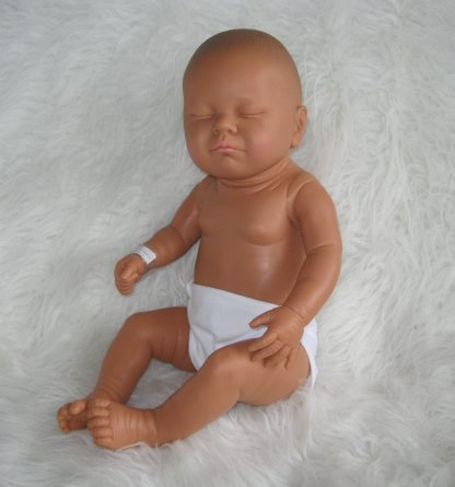 P09b Levensechte Babypop Newborn Meisje getint slapend 52 cm - Limited Edition
