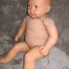 P13a Grote Babypop soft body getint  60 cm in roze kleding en speen - Afbeelding 18