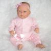 AD8a Levensechte Babypop Kristina soft body blauwe ogen in roze set met speen 52 cm - Afbeelding 12