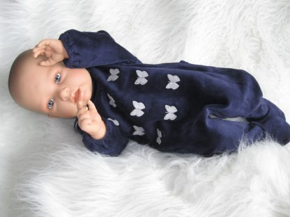 ADK0l Levensechte Babypop Newborn Meisje full body blank 52 cm in velours pakje - Afbeelding 13