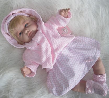 SB11 Berbesa soft body babypop met blond haar met geluid en kleding 48 cm - Afbeelding 15