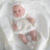 SB03c Berbesa fullbody babypop meisje blank met kleding en deken 42 cm - Afbeelding 10