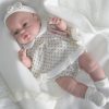 SB03c Berbesa fullbody babypop meisje blank met kleding en deken 42 cm - Afbeelding 4