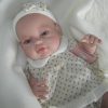 SB03c Berbesa fullbody babypop meisje blank met kleding en deken 42 cm - Afbeelding 3