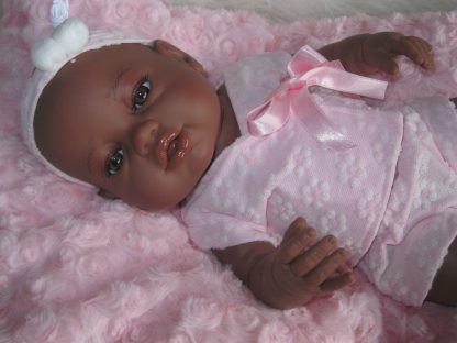 SB02 Berbesa fullbody babypop meisje donker met kleding en kussen 42 cm - Afbeelding 27