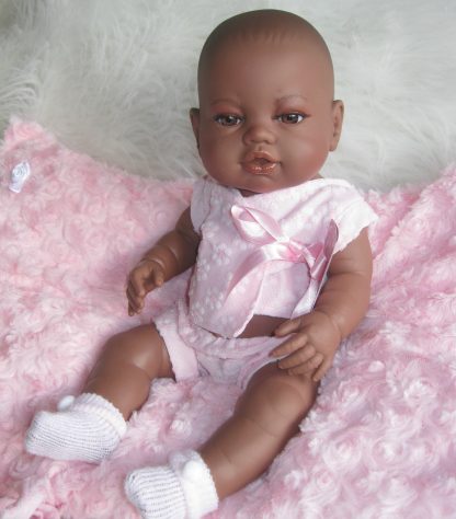 SB02 Berbesa fullbody babypop meisje donker met kleding en kussen 42 cm - Afbeelding 26