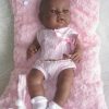 SB02 Berbesa fullbody babypop meisje donker met kleding en kussen 42 cm - Afbeelding 10