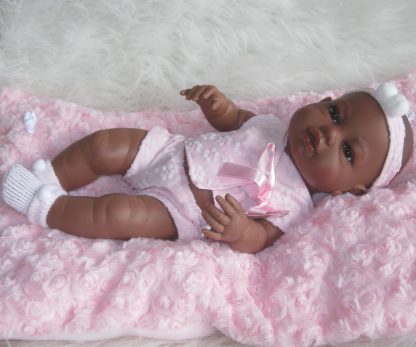 SB02 Berbesa fullbody babypop meisje donker met kleding en kussen 42 cm - Afbeelding 21
