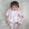 SB12a Berbesa soft body babypop met bruin haar met geluid en kleding en speen 42 cm - Afbeelding 28