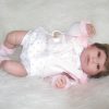 SB12a Berbesa soft body babypop met bruin haar met geluid en kleding en speen 42 cm - Afbeelding 26