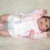 SB12a Berbesa soft body babypop met bruin haar met geluid en kleding en speen 42 cm - Afbeelding 21