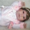 SB12a Berbesa soft body babypop met bruin haar met geluid en kleding en speen 42 cm - Afbeelding 8