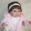 SB12a Berbesa soft body babypop met bruin haar met geluid en kleding en speen 42 cm - Afbeelding 4