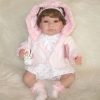 SB12a Berbesa soft body babypop met bruin haar met geluid en kleding en speen 42 cm - Afbeelding 16