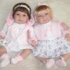 SB12c Berbesa soft body babypop met blond haar met geluid en kleding 42 cm - Afbeelding 7