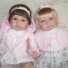 SB12a Berbesa soft body babypop met bruin haar met geluid en kleding en speen 42 cm - Afbeelding 12