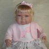 SB12c Berbesa soft body babypop met blond haar met geluid en kleding 42 cm