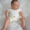AD5h Levensechte Babypop soft body pop Roy in velours pakje lichtblauw 53 cm - Afbeelding 21