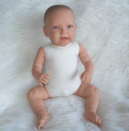 AD8 Levensechte Babypop Lily softbody blauwe ogen zonder kleding inclusief speen 52 cm - Afbeelding 2
