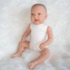 AD8m Levensechte Babypop Lily softbody met wafelpakje met hoofdband roze en speen 52 cm - Afbeelding 16