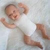 AD8m Levensechte Babypop Lily softbody met wafelpakje met hoofdband roze en speen 52 cm - Afbeelding 11