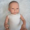 AD7l Levensechte Babypop softbody Lara met blauwe ogen met romper en speen - Afbeelding 10