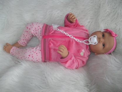 AD7m Levensechte Babypop softbody Lara met blauwe ogen met kleding en speen 52 cm - Afbeelding 33